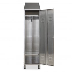 Slim Series 1 place, 1 door changing room AISI 304