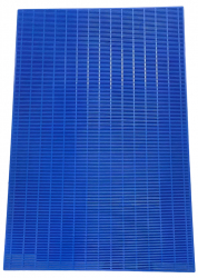 Polyropylene mat for food, blue color, mm. 580x390 over feet