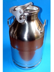 Bin in stainless steel with stainless steel lid - capacity 40 litres