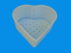Heart design PP mould for cheese and Ricotta weight 250 grams (4 pcs)