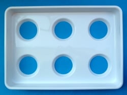 Distributor for curd with 6 drain holes