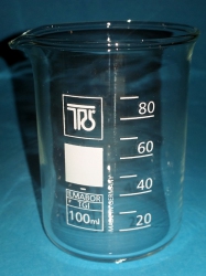 Bicchiere becker in vetro ignifugo 100 ml - borosilicato - A202010